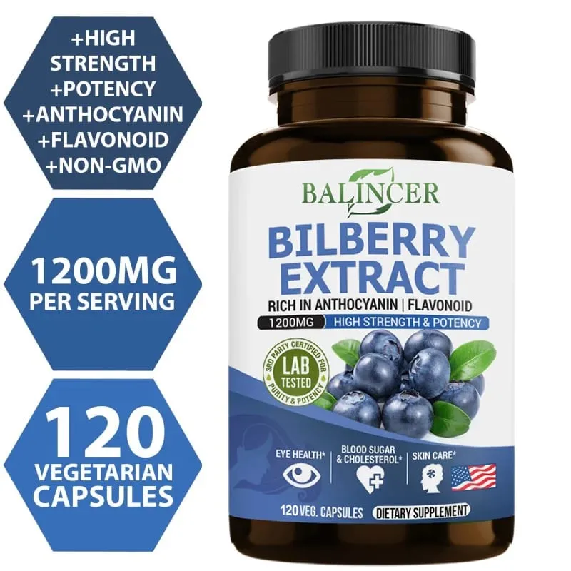 Bilberry Extract Supplements - Mayaman sa Antioxidants Itaguyod ang Kalusugan ng Paningin at Protektahan ang Mga Mata Itaguyod ang Kalusugan ng Utak