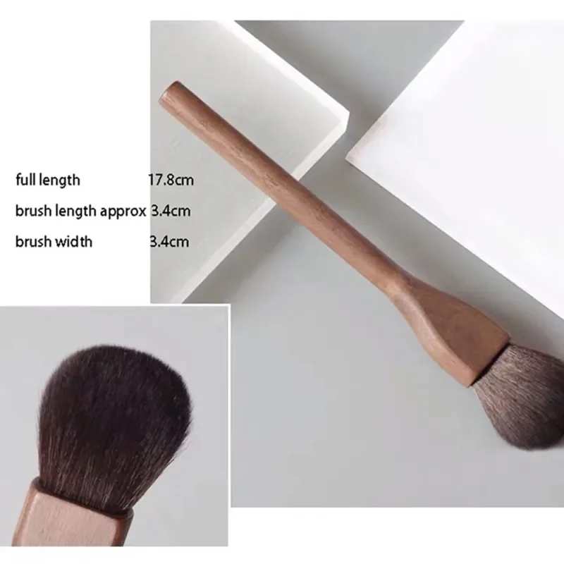 Nya sminkborstar med retro trähandtag Supermjuka valnötslösa Powder Blush Foundation Konturborste Kosmetiska sminkverktyg