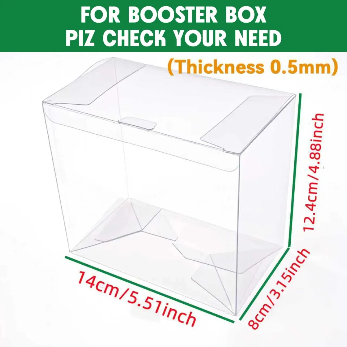 5/10 יחידות נרתיק מגן PET Booster Box מגן לכרטיסי PTCG TCG מעטפת אחסון תצוגה עמידה בפני שריטות לכרטיסי מסחר