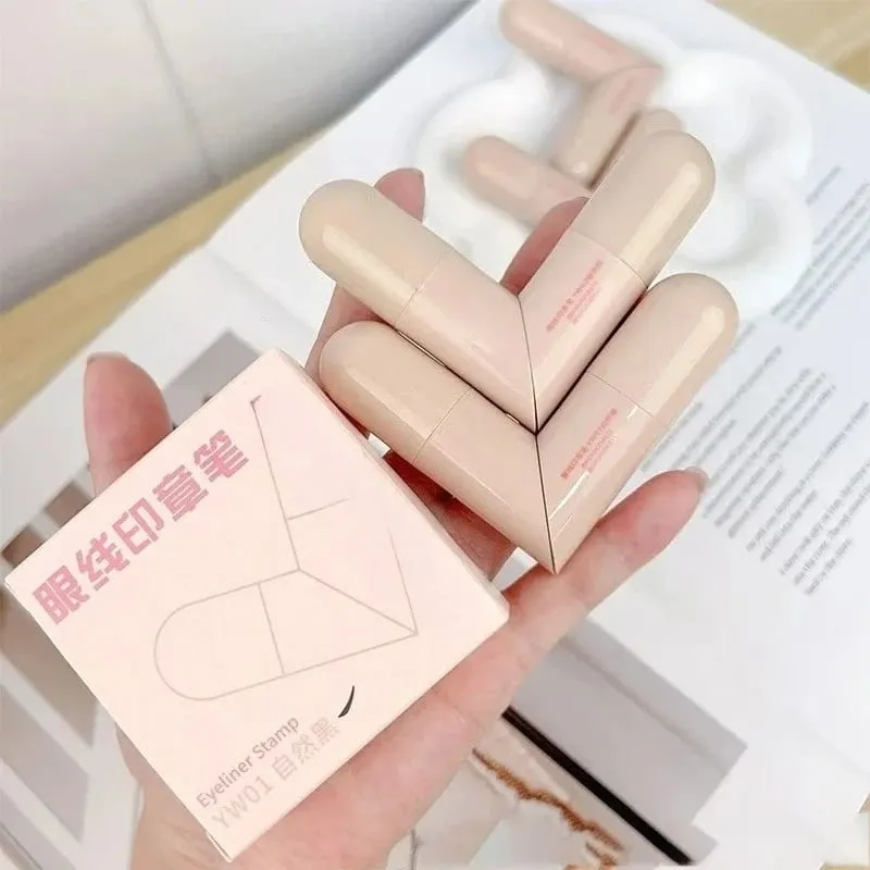 Waterproof Double-Wing Integrated Eyeliner Stamp - Sweat Proof at Long Lasting Madaling Gamitin para sa mga Baguhan Lazy Makeup Stencil