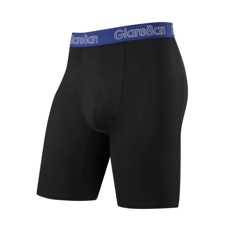 4 Stück gemischte Farben, schnell trocknende Boxershorts mit langem Bein, Unterhose, Unterwäsche für Zuhause und Sport, hochwertige Herrenhöschen