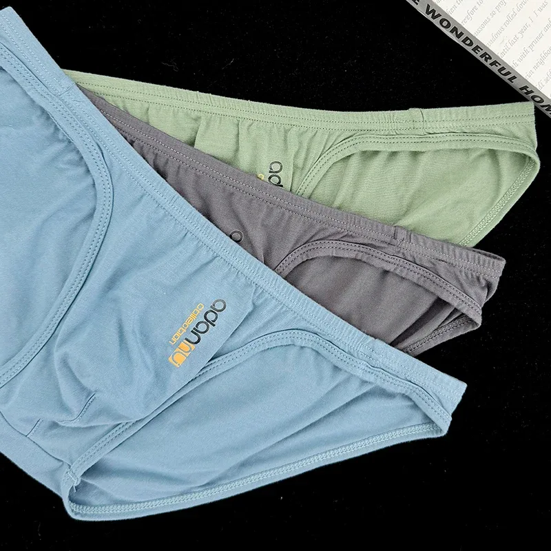 1/6Pcs Modal Sexy Mens Underwear Briefs Breathable Print Men's Panties Men Brief Bikini Underpants Sissy Large Crotch Man Trunks