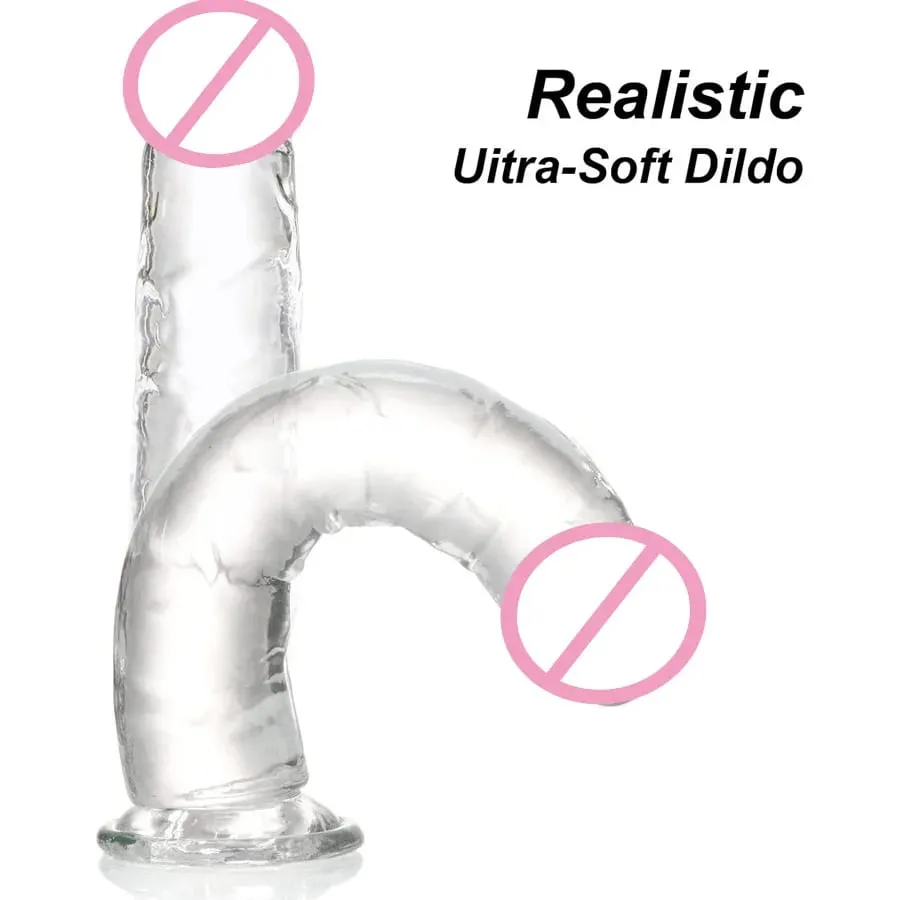 Σούπερ φθηνό 6 μεγεθών Ρεαλιστικό Soft Jelly Dildo Butt Prig βύσματα Παιχνίδι σεξ ενηλίκων για γυναίκες και άνδρες Κολπικός και πρωκτικός αυνανισμός