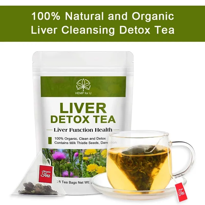 Liver Detox Natural and Organic Herbal Support Clearing Away Heat Detoxifying Tea for Repair Body Fat Metabolism System