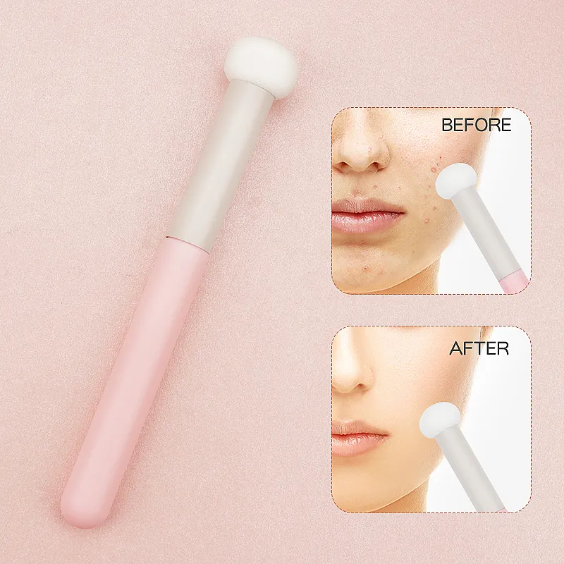 1 Buah Kuas Rias Lembut Spons Concealer Kuas Lipstik Bibir Bedak Basah Kering Menggunakan Alat Kosmetik Kontur Foundation
