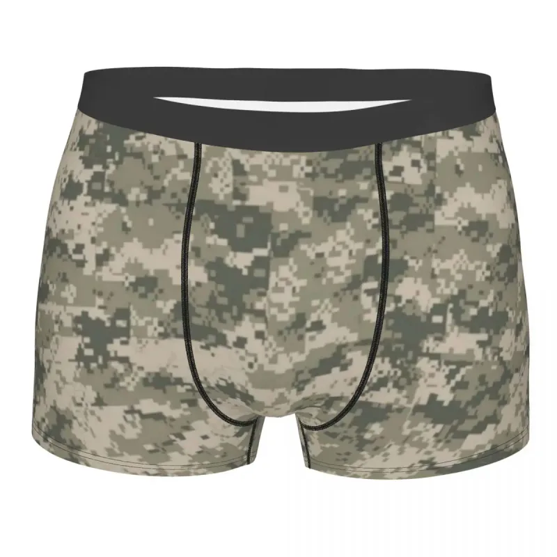 Muž Cool WW2 Camo Spodní prádlo Německo Arm Vojenské Maskovací Boxer Kalhotky Strečové šortky Kalhotky Kalhotky