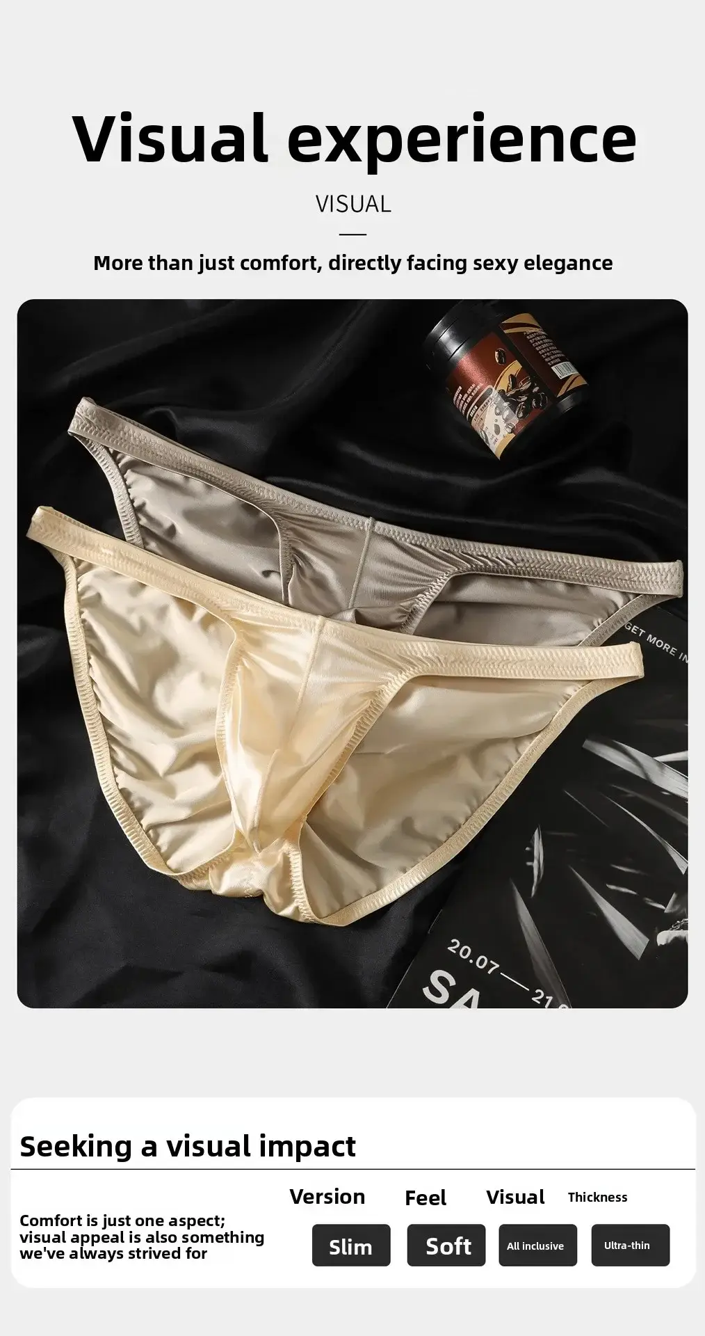 1/2 Pack Men's Underwear Mini Low Rise Panties Fitness Exercise Breifs Bulge Pouch Intimate Bottoms Breathable Underpants