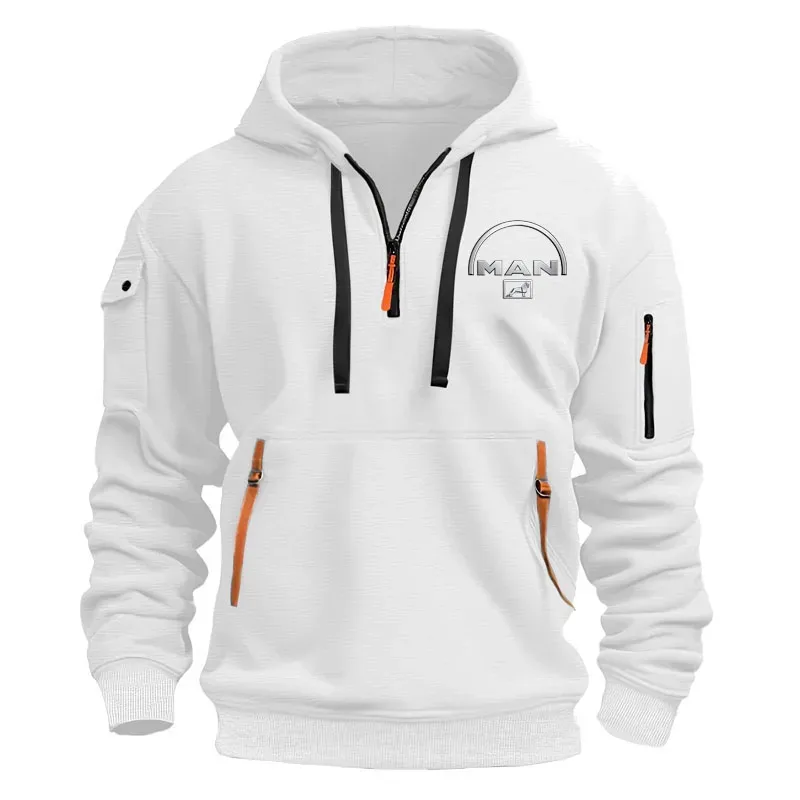 Herensweaters met capuchon met halve rits Bedrukking Nieuwe lentetrui Sporttop Mannelijke hiphopstraat oversized hoodies