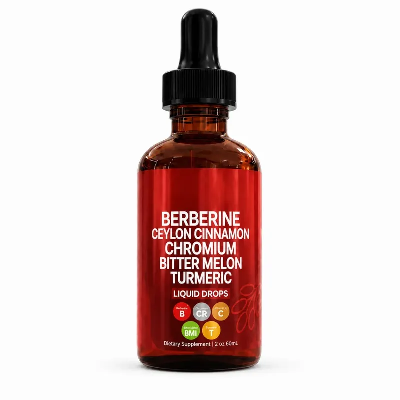 Berberine HCl & Ceylon Cinnamon Liquid Drops με Χρώμιο και Κουρκουμά για Ενεργειακή Ζωτικότητα & Υποστήριξη Μεταβολισμού 60 mL