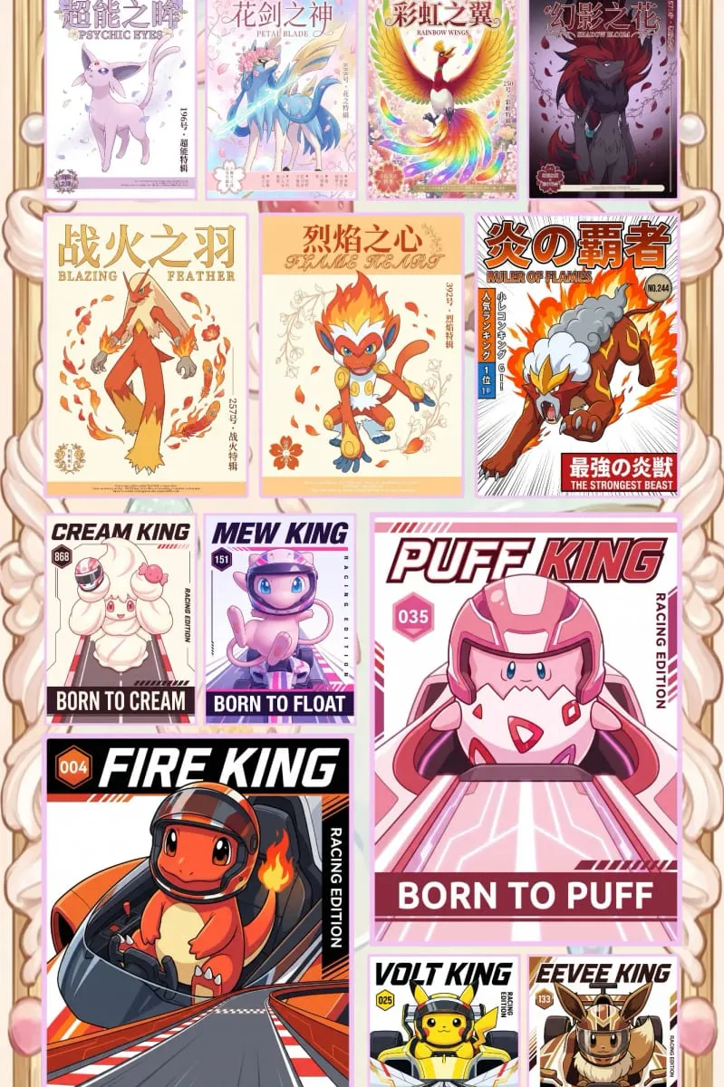 Χονδρική πώληση 2026 Νέες κάρτες WuXian Creative Studio Pokémon Ακρυλικές σανίδες μεγέθους A5 Anime Συλλεκτικά δώρα χαρακτήρων από θαυμαστές