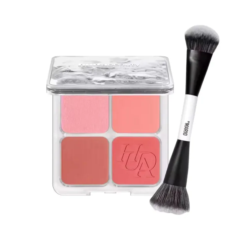 4-σε-1 Glow Blush και Mario Brush Set Blush Filter Flush Eye Check Blush Palette Matte Shimmer Μεγάλης διάρκειας Γυναικεία Καθημερινά Καλλυντικά