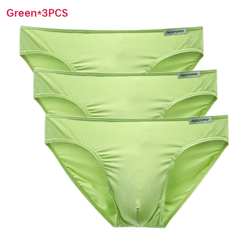 3PCS/Lot Men's Underwear Modal High Quality Soft Briefs Breathable Comfortable Youth Underpants Male Sexy U Bulge Pouch Panties