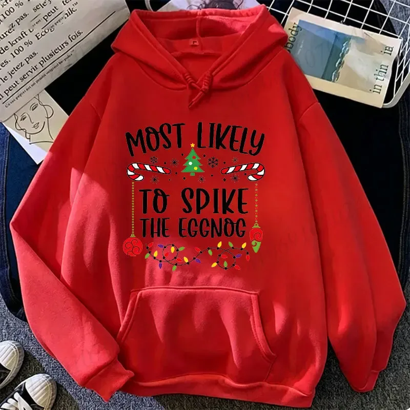 Sweat à capuche pour famille, le plus susceptible de noël, avec Slogan drôle, groupe, bonhomme en pain d'épice imprimé, haut de fête de vacances