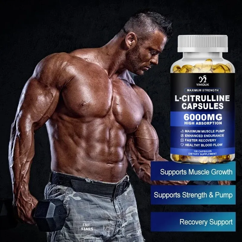 Κάψουλες L-Citrulline Μέγιστης Αντοχής Υποστηρίζουν τα Αιμοφόρα αγγεία Αντοχή Μυϊκό Πόνο για Bodybuilding & Προπόνηση Ενδυνάμωσης