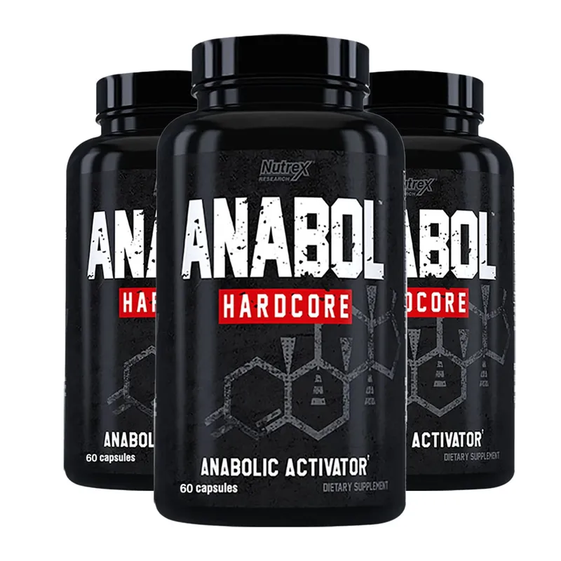 Anabol Hardcore - Muscle Supplement Dietary Capsules Lean Muscles Strength Growth Repair Recovery 6-Keto-Diosgenin Acetate