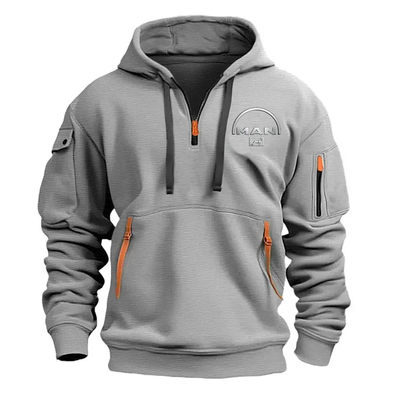 Herensweaters met capuchon met halve rits Bedrukking Nieuwe lentetrui Sporttop Mannelijke hiphopstraat oversized hoodies