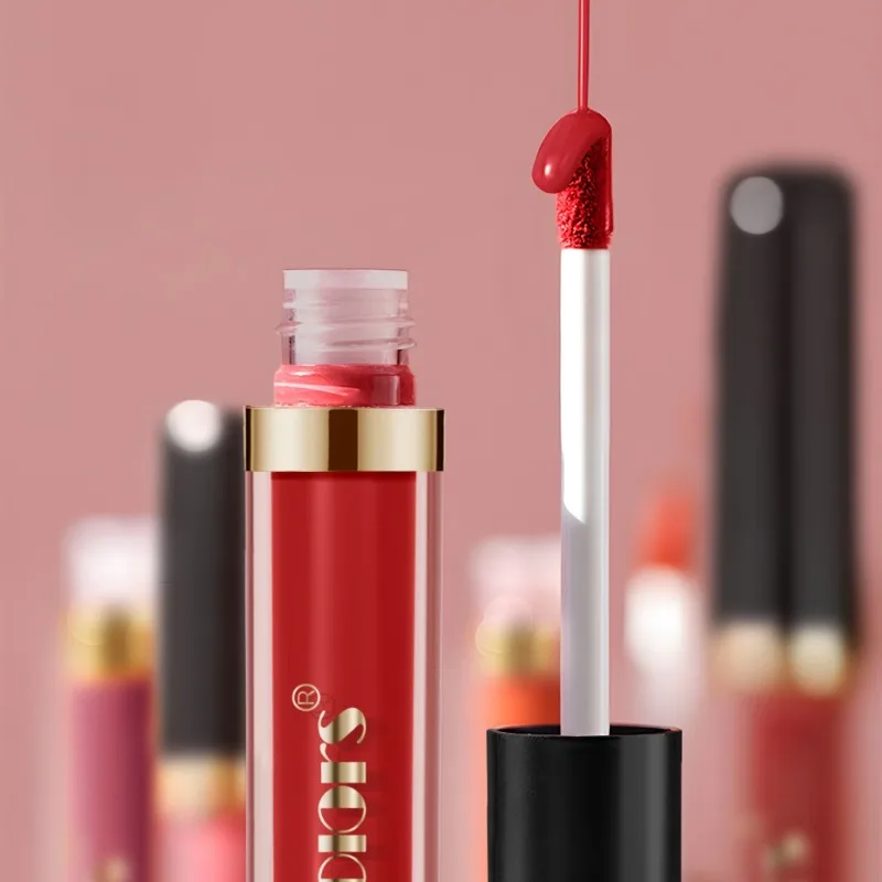 Fit Colors Long-lasting Matte Lipstick Non Stick Moisturizing Lip Gloss Waterproof Makeup Lip Glaze Sexy Purple Red Lipsticks