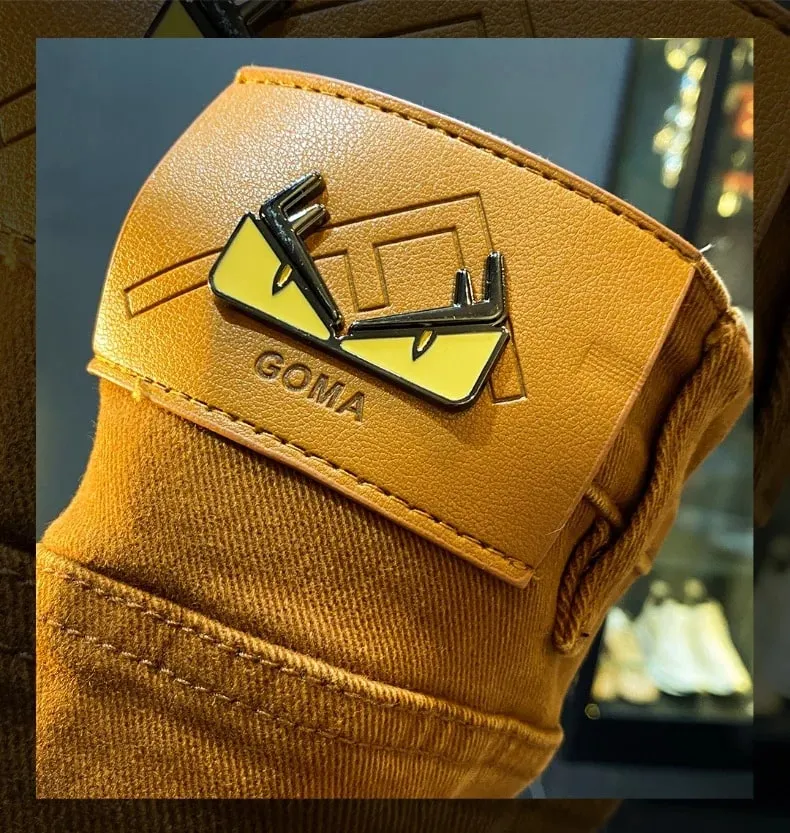 Men jeans 2024 new autumn fashion high-end affordable luxury stretch fitted all-match casual trendy denim long pants