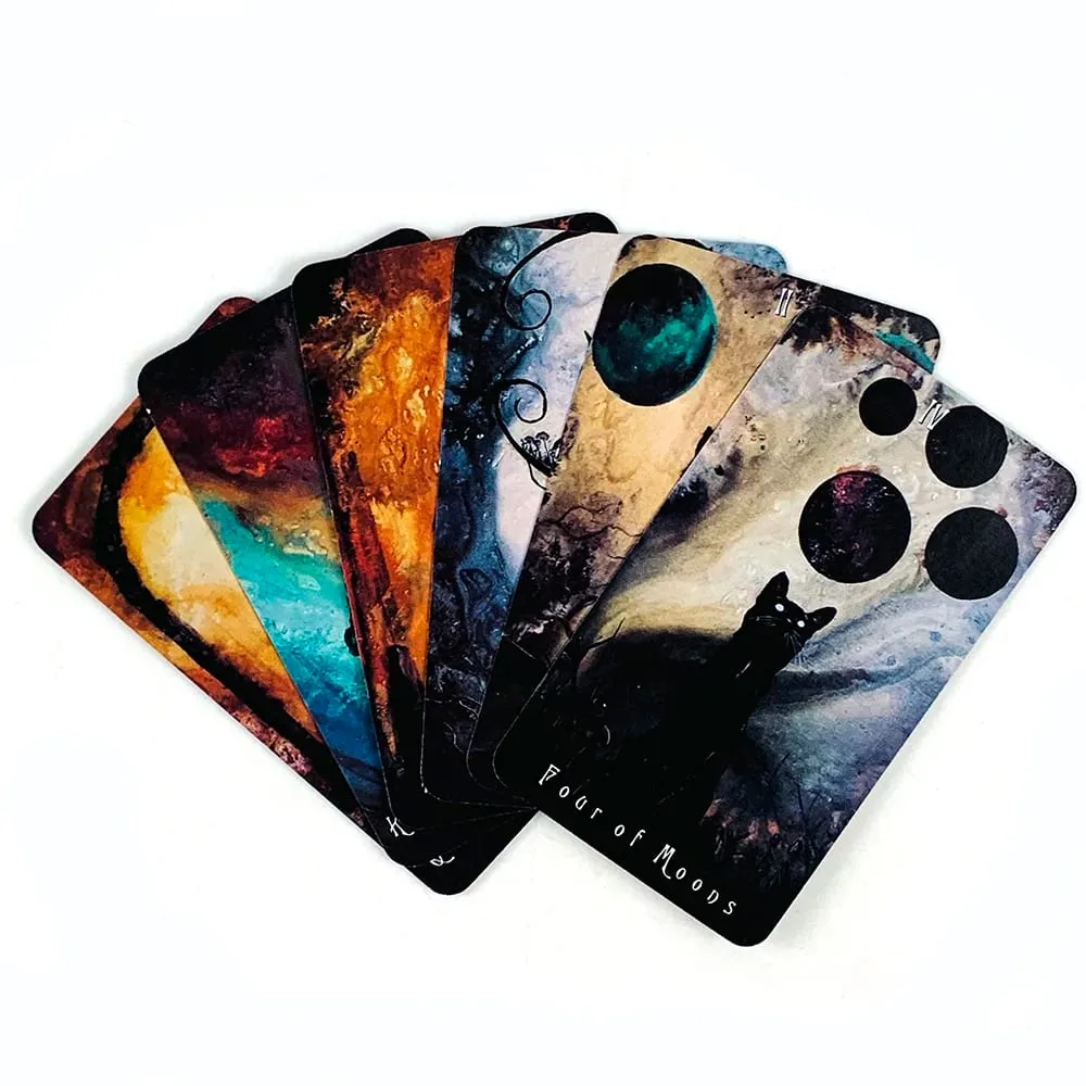 Bagong Tarot Haunted Cat Tarot Deck Fate Divination Oracle Board Game Playing Card Family Party Entertainment Card Game