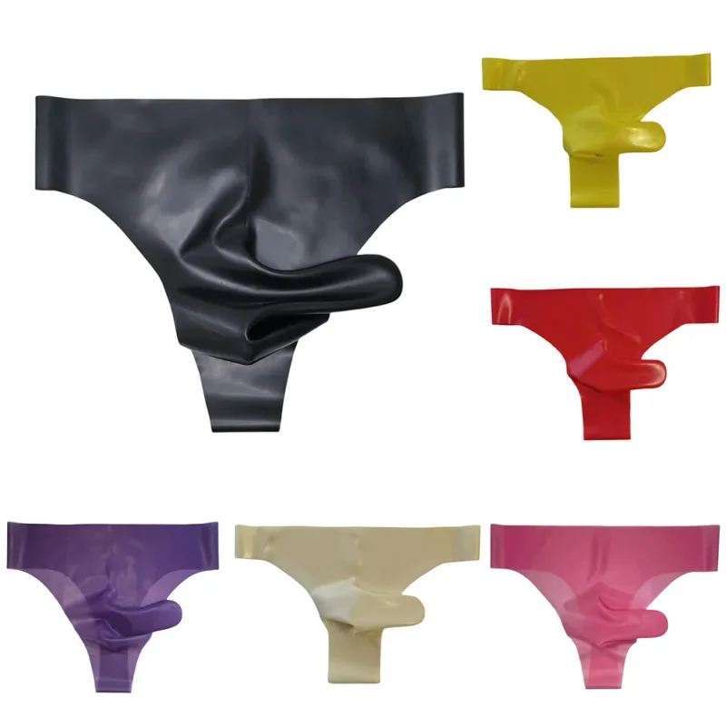Sexy Nightwear Mens Latex Underwear Comfortable Latex Safety Panties Applicable Gender Male Fashionable Lingerie