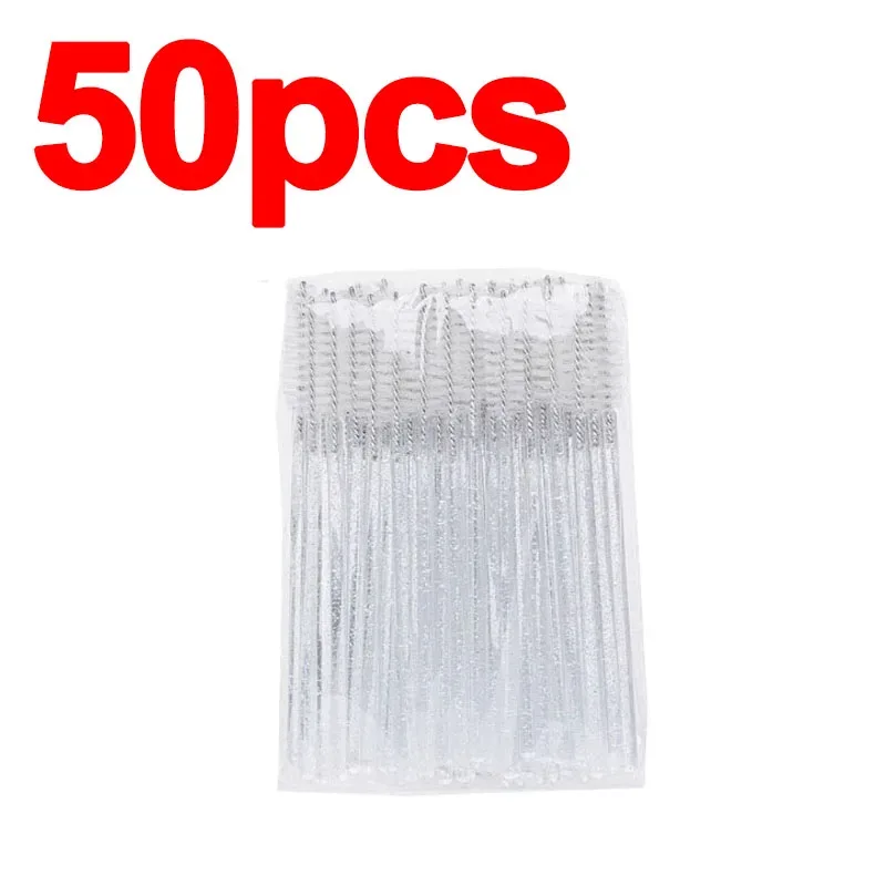 Nieuwe 50/100 Stuks Microbrush Voor Wimpers Borstel Crystal Spoolie Borstels Wenkbrauw Kam Make-Up Beauty Tool Voor Wimpers HZS24