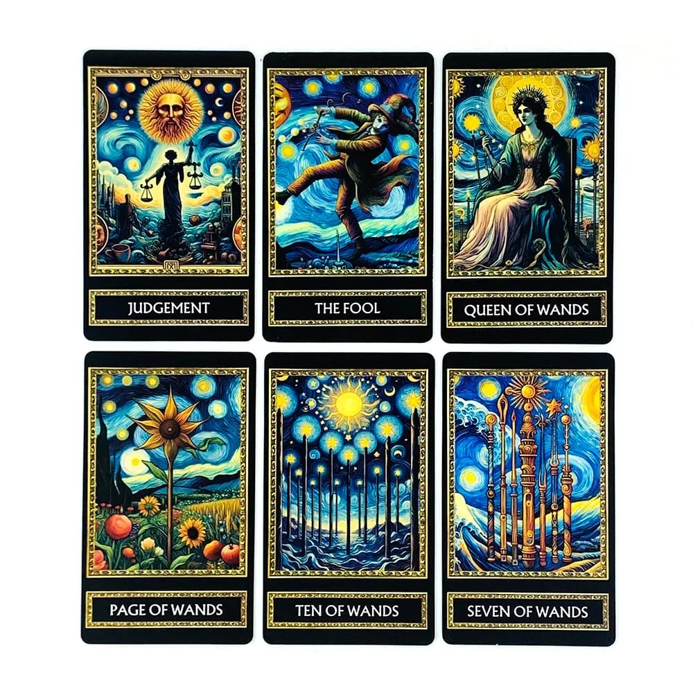 Bagong Tarot Cards A 78 Cards Deck English Version Fortune Telling Divination Deck Game Para sa Family Party Card Game Mga Regalo sa Bagong Taon