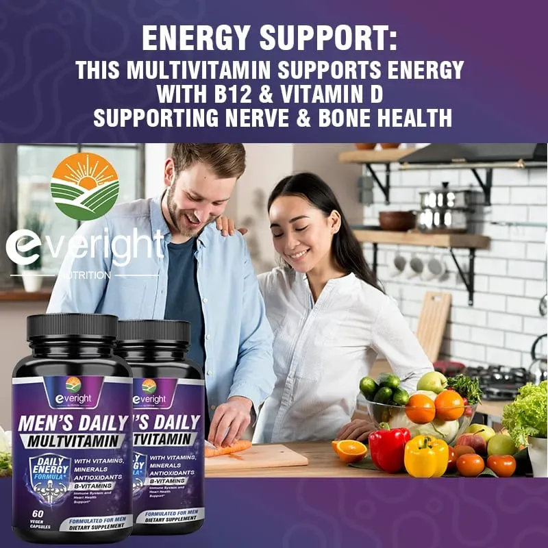 Men's Multivitamin – Pagpapalakas ng Immune na may Bitamina A B12 C D | Pang-araw-araw na Enerhiya at Non-GMO — image 5