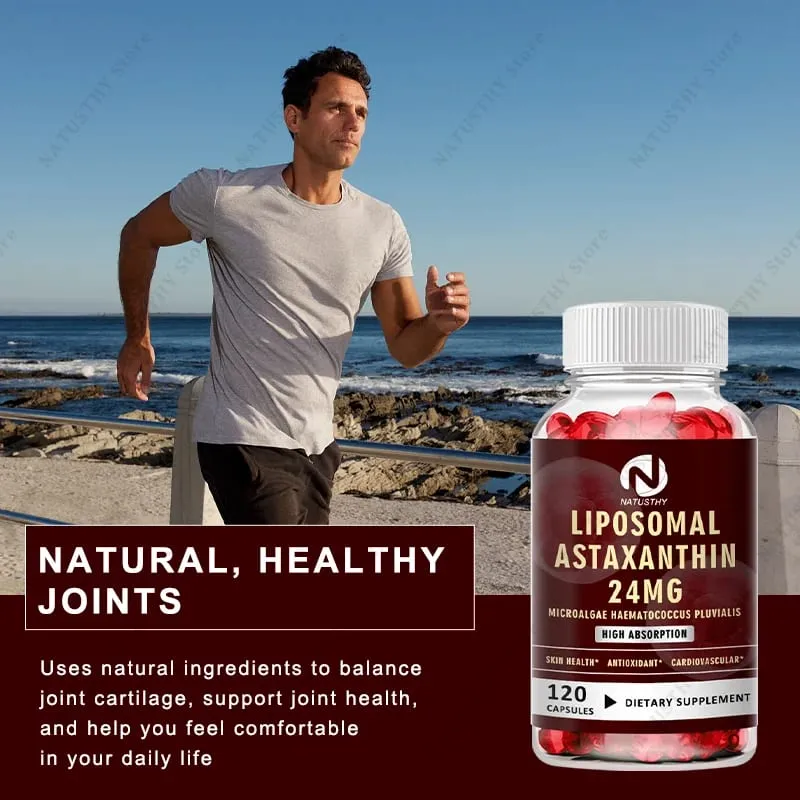 Haematococcus Pluvialis Astaxanthin Capsule - Liposomal Astaxanthin 24mg - Natural Antioxidant Kalusugan ng Balat at Mata at Immune Health