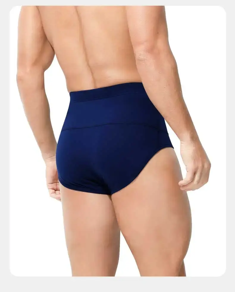 Men's cotton underpants, high-waisted, slimming, waist-protecting, enhanced warmth, short underpants for overweight sportswear