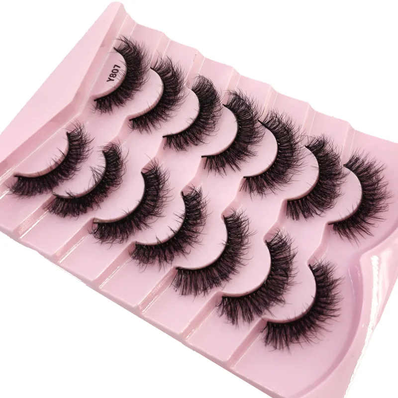 Fluffy Lashes Mink False Eyelashes Thick Cat Eye Makeup Long Natural Volume 3d Eyelashes Extension Χονδρική Βιζόν Βλεφαρίδες