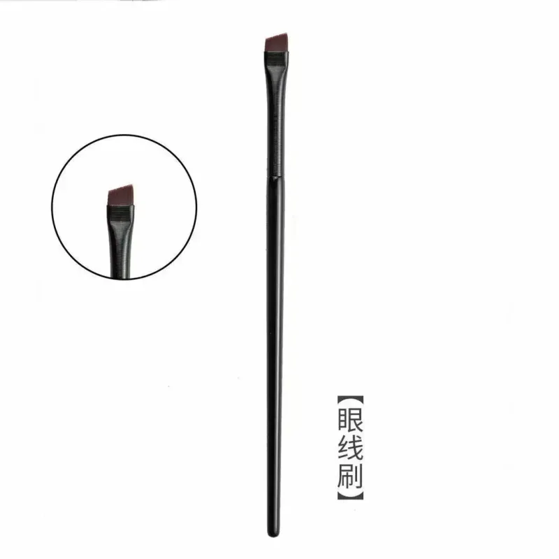 Kuas Rias untuk Wanita Kuas Kontur Alis Pisau Halus Datar Kuas Eyeliner Alat Kecantikan Kosmetik Alis Liner Profesional