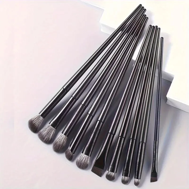 10-Piece Set Ng Eye Shadow Makeup Set Brushes Lumikha ng Perpektong Eye Makeup Tiyak na Eye Shadow Eyeliner Pen Contour Soft Bristle