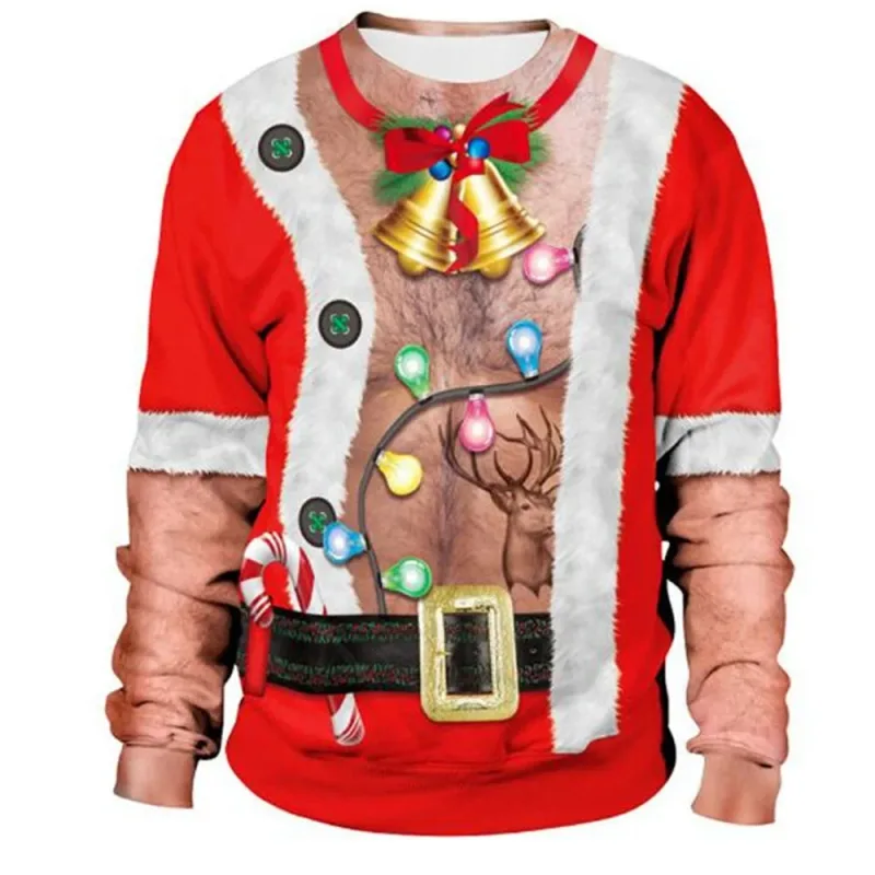 Ngộ nghĩnh Giáng Sinh Áo Len Nam Nữ Chui Đầu Xmas Áo Xấu Xí Đồ Họa Y2k Quần Tây cho Ngày Lễ Đảng Rời Quần Áo Nam