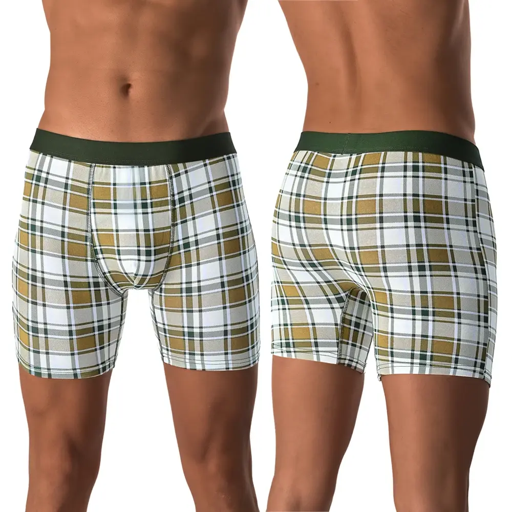 5 pz Set Mid-Lungo Casuale Boxer di Cotone Shorts Intimo Uomo Mutande Maschili per Gli Uomini Boxer Scivola Mutandine Morbide Slip di marca
