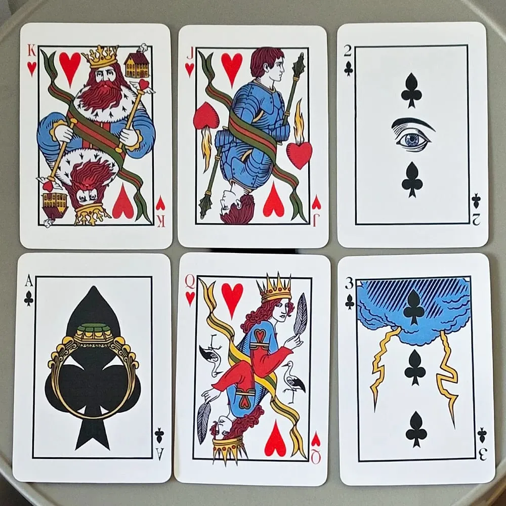 9*6cm The Playing Card Deck Vintage Art Fortune Telling & Divination Cards 54 Pcs Full Set Poker Deck Double-embossed