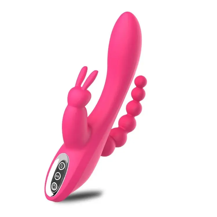 12 Λειτουργίες G Spot Rabbit Vibrator Clitoral Stimulator Πρωκτικό μασάζ τριπλής καμπύλης Πρωκτικές χάντρες Παιχνίδια σεξ για γυναίκες Ζευγάρια Dildo