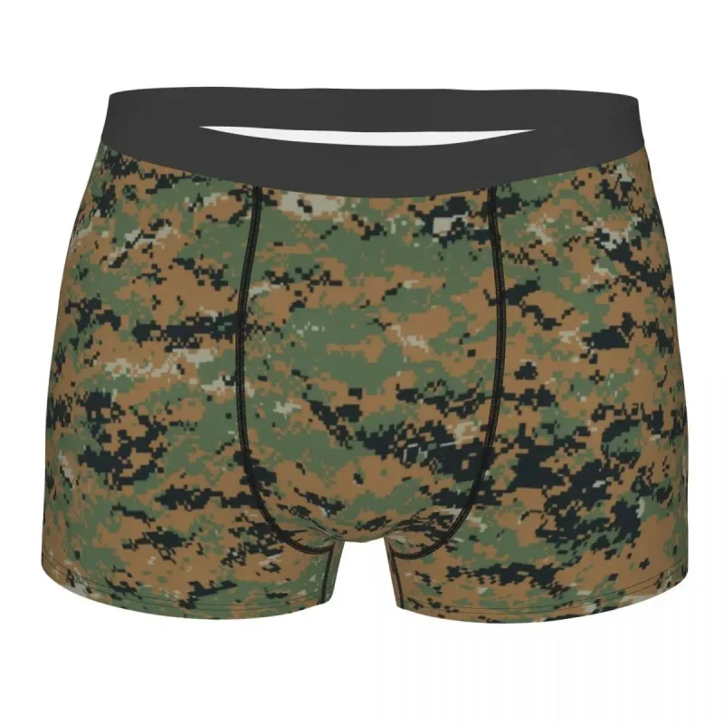 Muž Cool WW2 Camo Spodní prádlo Německo Arm Vojenské Maskovací Boxer Kalhotky Strečové šortky Kalhotky Kalhotky