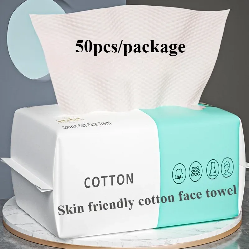 Reusable thickened face towel Isang pack ng 50/100 piraso bawat pack Travel cleanser wet dry makeup remover cotton soft fabric tool