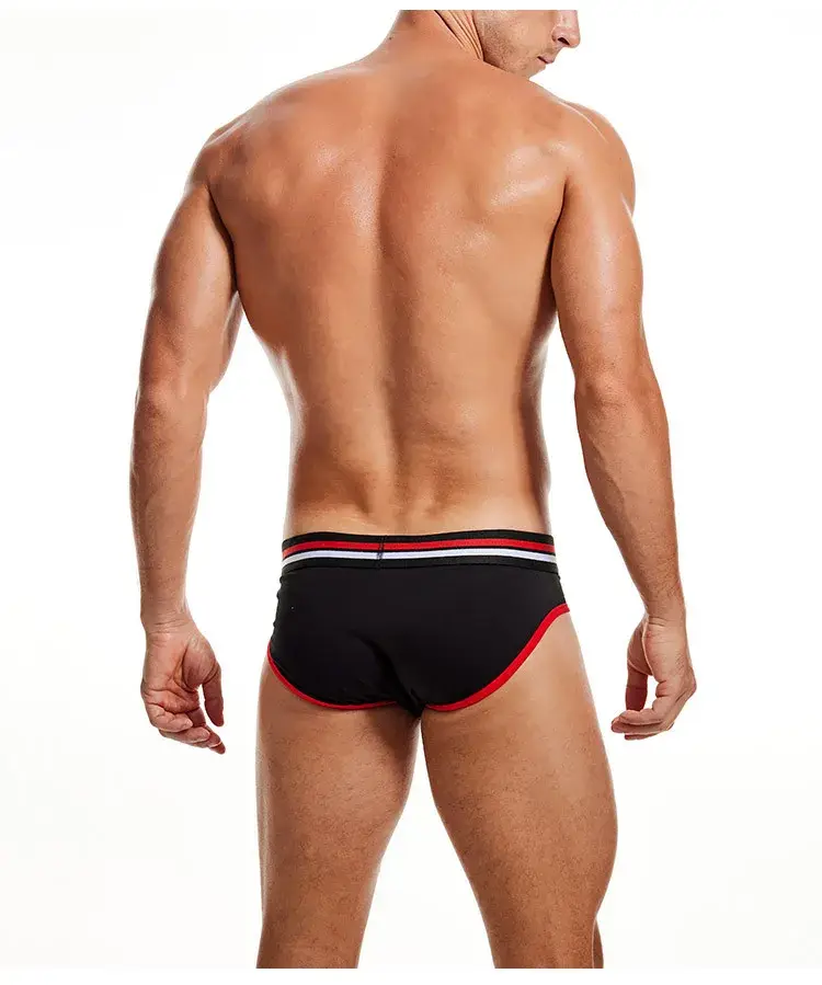 2-Piece Set - Cotton Men's Underwear Briefs Breathable Youth Mid-Waist Large-Size Men's Underwear Summer Briefs