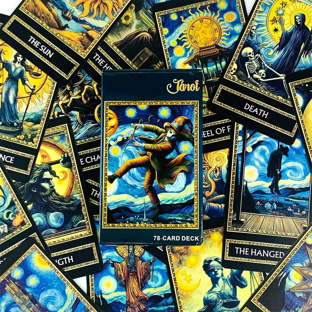 Bagong Tarot Cards A 78 Cards Deck English Version Fortune Telling Divination Deck Game Para sa Family Party Card Game Mga Regalo sa Bagong Taon