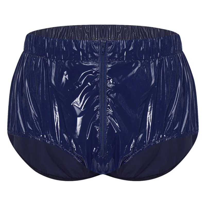 Mens Waterproof Diaper Cover Underwear Front Zipper Elastic Waistband Leakproof Briefs Swimwear Adaptive Special Needs Panties