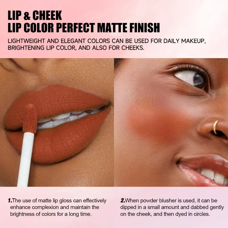 Πολλαπλών χρωμάτων Matte Velvet Lip Gloss Αδιάβροχο Αντικολλητικό Κύπελλο λείο κραγιόν για εφαρμογή υψηλής απόδοσης χρωμάτων