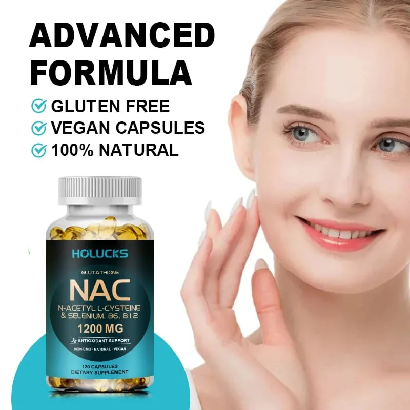 Viên nang NAC 1200mg - Hỗ trợ sức khỏe làn da Năng lượng tế bào Giải độc chống oxy hóa Tăng cường khả năng miễn dịch Cải thiện tiêu hóa