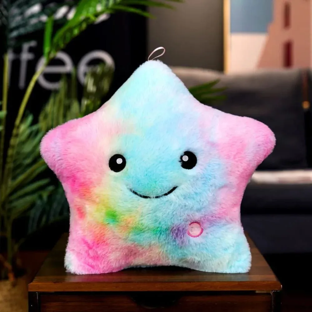 LED Electronic Star Plush Toy Soft Baby Kid Toys LED Star Doll Toy Home Decoration Star Soft Star Pillow