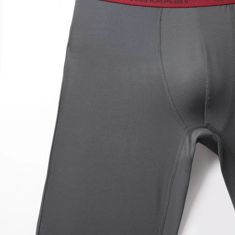 4 Stück gemischte Farben, schnell trocknende Boxershorts mit langem Bein, Unterhose, Unterwäsche für Zuhause und Sport, hochwertige Herrenhöschen