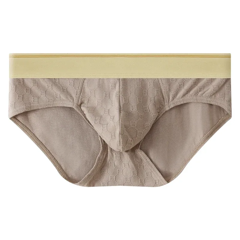 Fashion Men's Underwear Breathable and Comfy Pure Cotton Knit Briefs