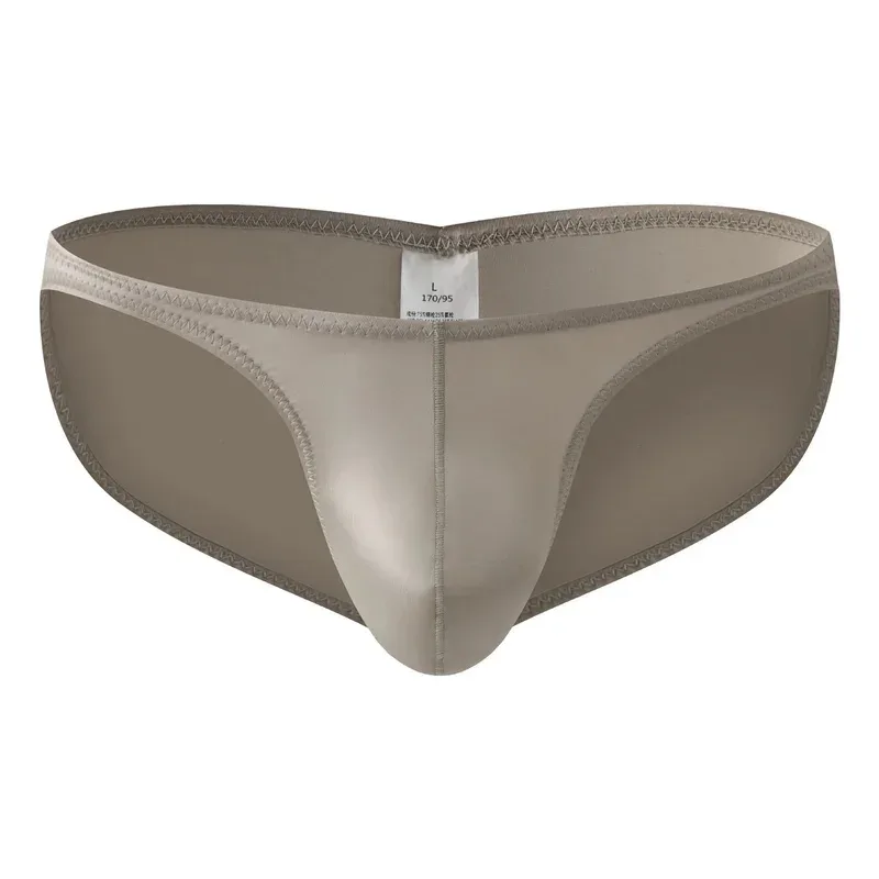 Men's Low Rise Gym Briefs Smooth Satin Sport Training Underwear Bodybuilding Ultra Thin Quick Dry Fitness Workout Butt-lifting