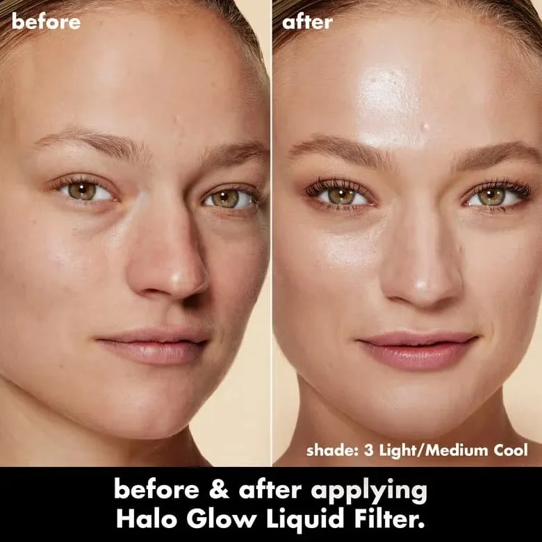 ELF Halo Glow Liquid Filter Liquid Foundation 3 New Shades Η επιδερμίδα δείχνει υγιής και πιο λαμπερή βάση μακιγιάζ ομορφιάς