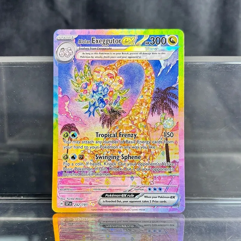 אוסף משחקי מסחר הולוגרפי PTCG כרטיסי פרוקסי Charizard Pikachu Mew EX Singl PKM Foil Cards Gengar VMAX Skyridge (SK)