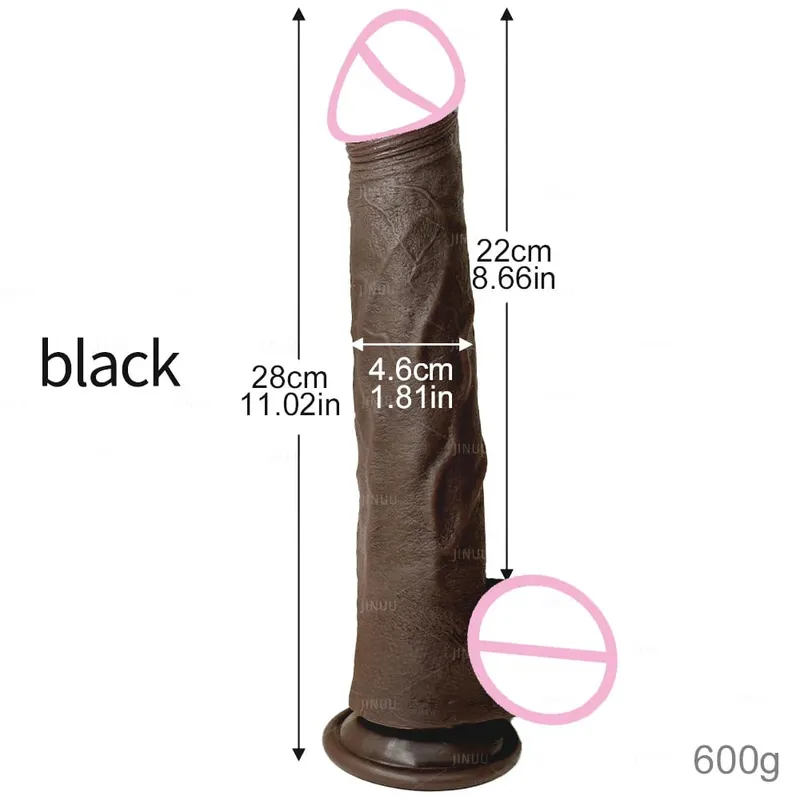 28 cm-es szuperpuha szilikon vibrátor tapadókoronggal, rugalmas G-pont pántos női férfiaknak leszbikus - hosszú pénisz szexjáték pároknak